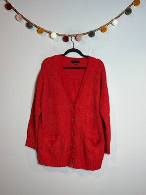 Sanctuary red oversized cardigan sweater